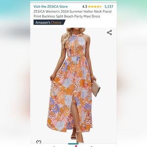 Open back maxi dress